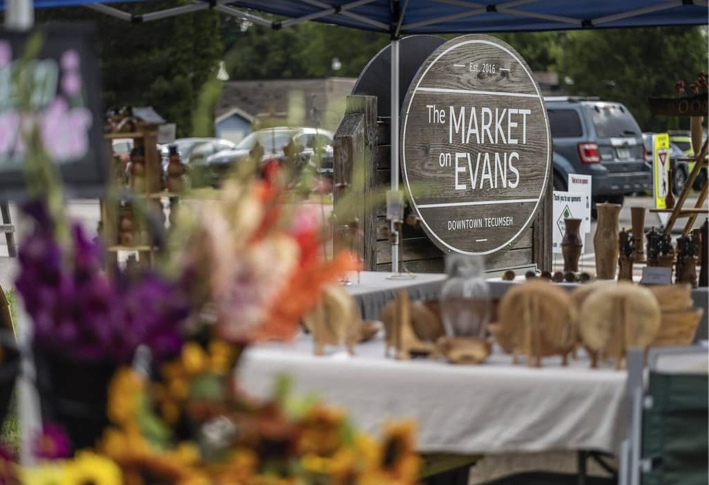 Flowers and handmade goods at The Market on Evans